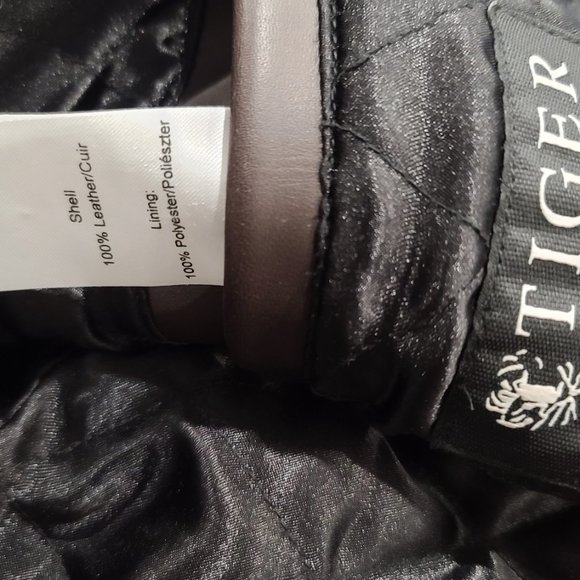 *****SALE***** Tiger of Sweden Brown Leather Motorcycle Jacket - Picture 11 of 12